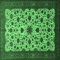 Ahgly Company Zatvoreni pravokutnik Perzijski Emerald Green Tradicionalni predio, 6 '9 '