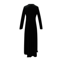 Duge haljine za žensko čišćenje modnih žena slatka casual V-izrez čvrsto mršavljenje dugačka haljina