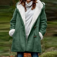 Fanxing Weekly ponude za zimsku kaput od kapuljača za žene od kaputa s dugim rukavima Fuzzy fleece kaput