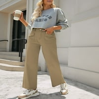 Ženske vrećaste hlače visoke struke Jeans Casual široke traperice za žene za žene rastezanje traper