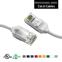 2ft mačka. 28AWG Slim Ethernet mrežni kabel bijeli, pakovanje