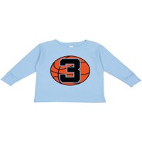 Inktastična košarka 3rd rođendanska godina Old Toddler Boy Girl majica s dugim rukavima