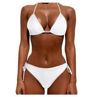 Bikini za žene žene dva push up tankini setovi plus veličine kupaći kupaći kostim bikini