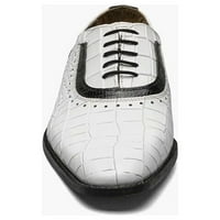 Stacy Adams Riccardi Plain Toe Oxford Cipele Životinjski print crni w bijela 25575-111