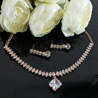 Ogrlica sa zglobnim ogrlicama C CZ CZ CHOKE CUBIC ZIRCONIA Tenis ogrlica za žene sa kvadratnom kristalnom