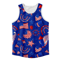 4. jula Grafički mišićni majica bez rukava Crvene plave zvijezde Eagle USA majice zastava MENS CENSE