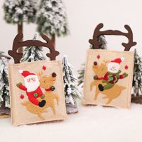 Jiaroswwei božićne torbe za poklone ELK uzorak koji ne deformiraju FLA ANLER oblik ručke poklonite za