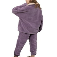 Ženska pidžama postavljena za spavanje Debele rumpe Plišane mekana noćna odjeća zimski topli salon Flannel