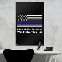 Stanite iza heroja koji štite ovu liniju tanka plava američka zastava Početna Poslovni uredski znak