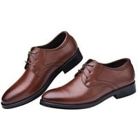 Muška obuća prozračna udobnog poslovnog rada u slobodno vrijeme u boji, modne kožne cipele smeđe veličine