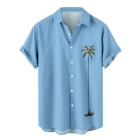 Edvintorg muške ljetne košulje moda Havajski stil kratki rukav casual majica majica za odmor na vrhu