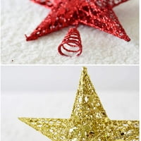 Topper božićna stabla zvijezda Božićni ukras topper paillette visi božićno ukrašavanje božićnog drveća zlato