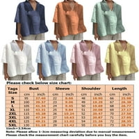 Glonme ženske baggy casual vrhovi elegantni uredski košulje V izrez bluza tuničke košulje