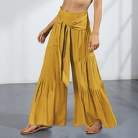 Žuta novo proljeće i ljetni ženski povremeni modni modni sveskladni svakodnevni nabojni jednobojni pantalone