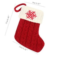 Puntoco Clearians Božićno pismo tiskano čarapa Privjesak za božićne ukrase Božinske torbe Čarape