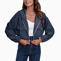 Ketyyh-CHN Ženska bluže jakna za odijelo Dugih rukava Otvorena blejstarska jakna Cardigan Mornary, M