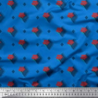 Soimoi pamučna kambrička tkanina dijamantna oblika i cvjetna umjetnička otisnuta tkanina od dvorišta
