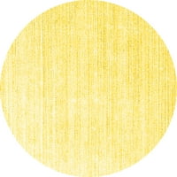 Ahgly Company u zatvorenom okruglom čvrstom žutim modernim prostirkama, 5 'kruga
