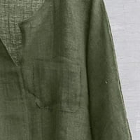 DTIDTPE Flannel majica za muškarce, majica kratka prozračna velika majica udobna puna boja dugih rukava