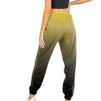 Smihono Clearence ženske široke noge čipke udružene hlače Sportska labava Fit Casaula Elastic High Squik