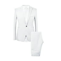 Hinvhai muški odijelo + majica + odijelo hlače tri seta na klirensu bijeli 4