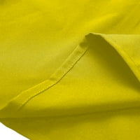 Ženske haljine kratki dugi rukav casual mini tiskani ljetni okrugli izrez haljina žuta 3xl