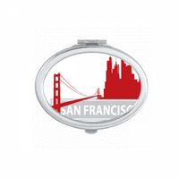San Francisco America Country City Outline Mirror Portable Foll ručne šminke dvostruke bočne naočale