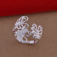 Toyella srebrni pozlaćeni korejski modni leptir prsten nakit ar srebro