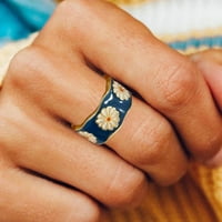 Toma Podesivi otvoreni prsten Daisy Cvjetni prsten Unise Poklon za ljubitelje za ljubitelje