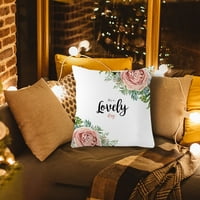 Toyfunny baca ruža tiskana jastuka s pokrovom kvadratni kauč jastučni jastuk cvijet kućni umjetnički