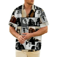 MENGEN muški pamučni bluze za djecu Orangutan Ispiši ljetni ležerni 3D majica s kratkim rukavima sa