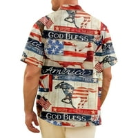 Kratki rukav 4. jul Dan neovisnosti Ležerna majica Muški modni poklon kratkih rukava za muškarce, majice