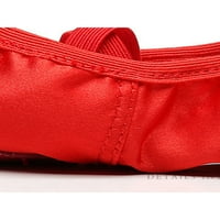 Daeful Girl Ballet Cipele Udobne cipele za ples za cipele na stanovima YOGA Neklizajući lagani split jedini papuče crveni 12c