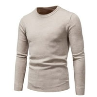 Zzwxwb džemperi za muškarce modni muškarci casual dugih rukava okrugli vrat Čvrsti dame pleteni džemper
