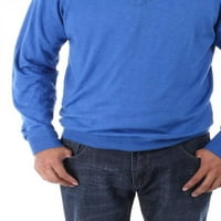 Muški kraljevski plavi džemper luciano natazzi pulover V-izrez