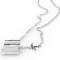 Clatnet ogrlica klasični dizajn Volim gluposti, budi mozgene ćelije u srebrnom kovertu Neonblond