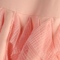 Velike djevojke ružičaste mrežice Detalji modne haljine 8