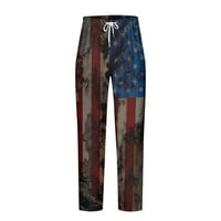 Dan nezavisnosti ravnomjerna američka dana nezavisnosti 3D ispisane modne kreativne casual pantalone