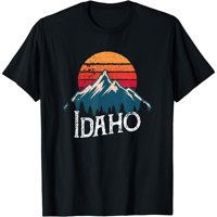 Vintage Idaho ID planine Vanjske divljine Retro crna majica kratkih rukava