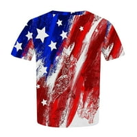 Plus size američka košulja za zastavu za žene Patriotska majica USA zastava 4. srpnja Tee vrhovi prevelika