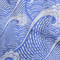 Onuone viskoza šifon srednje plave tkanine japanska tkanina za šivanje tiskane ploče od dvorišta širom