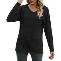 Voncos Hoodies za žene bavi se toplim padom i zimskim udobnim laganim pulovernim košuljima dugih rukava