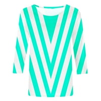 Ženski rukav ljetni vrhovi Ženska modna tiskana majica rukave bluza Crewneck casual odjeća