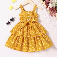 Haljine za djevojčice za mališane slatke ljubavne polke točkice za ljeto za povremene cvjetne sunčeve