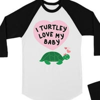Turtley voli baby mama mama i dječje koje odgovaraju bejzbol majicama pokloni