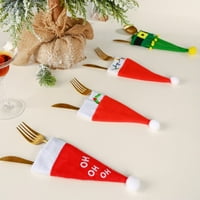Mišuowi božićna kuhinja božićna kuhinja dekor ručnici božićni ukrasi mali vilica za vilice Hoho tablice