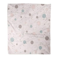 Bacanje pokrivača toplo ugodno print flanel ružičasti polkadot pastel tački uzorak plava raštrkana udobna