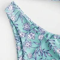 Yueulianxi Ženski cvjetni tisak Visoki rez V izrez Dvije kupaći kostimi za kupaće kostimi