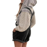Žene casual traper bib ukupne kratke hlače Podesive kaiševe za manforti s kratkim remenicama s džepom