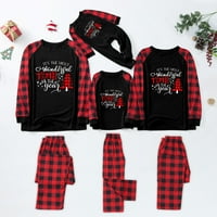 Božićna porodica koja odgovara pidžami za odmor Xmas Jammyes dugih rukava za spavanje snjegović santa